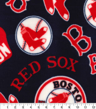 Boston Red Sox MLB Logo Iron-on No-sew Fabric Appliques 2pc 