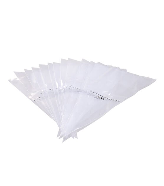 12" Clear Disposable Decorating Bags 12pk by STIR, , hi-res, image 8