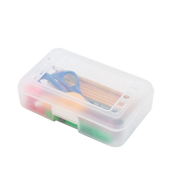 juvale] Juvale 4 Pack Clear Plastic Pencil Boxes For Kids, Art Supplies, 4  Assorted Colors, 8.1 X 4.8 X 2.4 In : Target