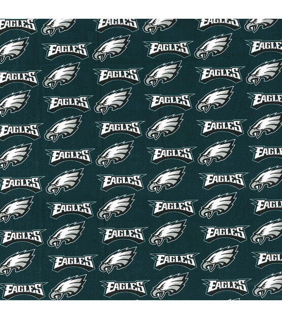 NFL PHILADELPHIA EAGLES Football, Retro 1/4 Yard (9” x 44”) 100% Cotton  Fabric