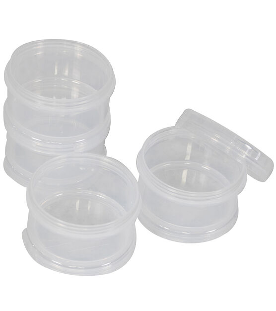 Everything Mary 8 x 5.5 Plastic Bead Case With 12 Jars & Lids