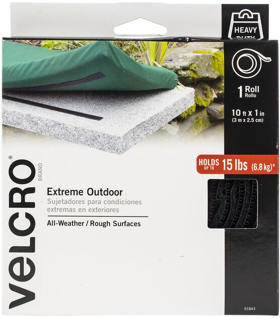 VELCRO Brand Extreme Outdoor Tape 1''x10' Black