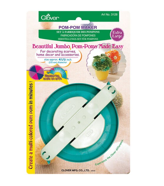 Clover Pom Pom Maker Extra Large 1 Pkg 4-1/2"