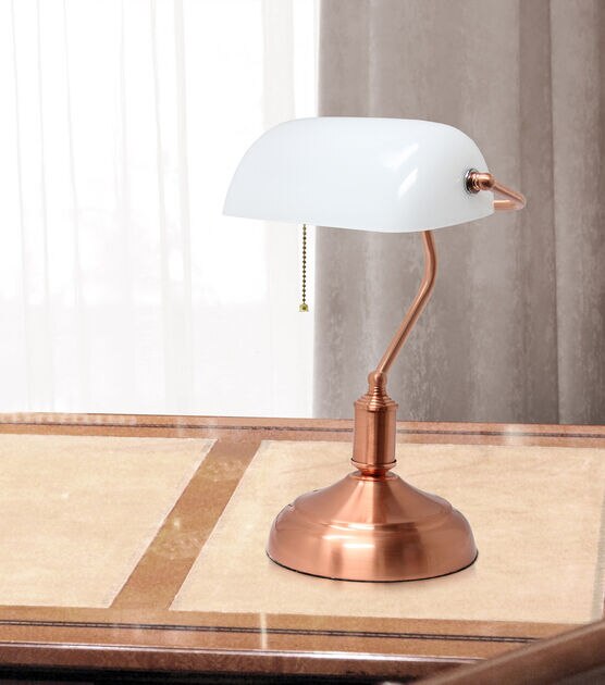 All The Rages Executive Banker's Desk Lamp with Glass Shade, , hi-res, image 14