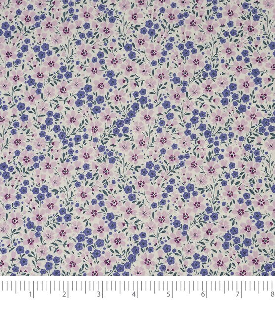 SINGER 18" x 21" Purple Floral Cotton Fabric Quarter Bundle 5pc, , hi-res, image 10