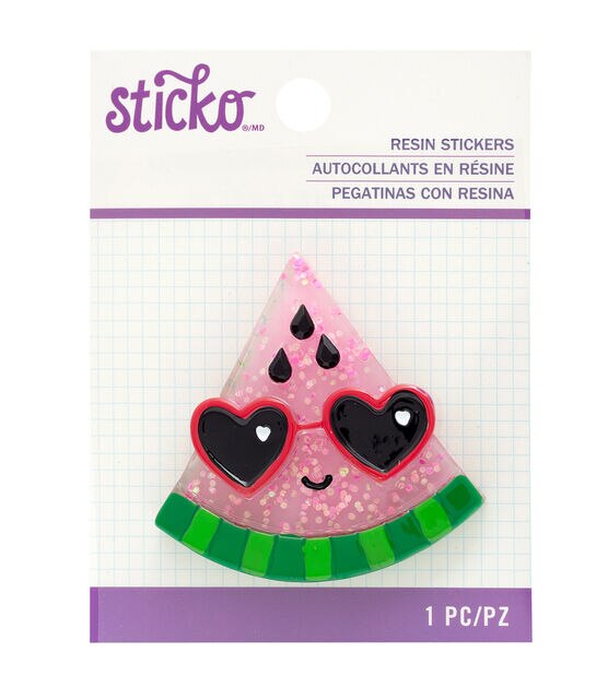 American Crafts Resin Sticker Watermelon