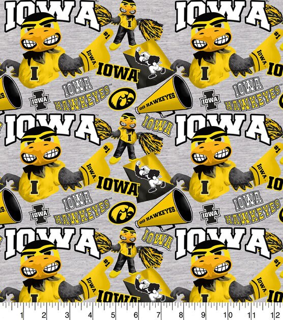University of Iowa Hawkeyes Cotton Fabric Collegiate Mascot, , hi-res, image 2