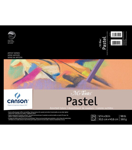 Canson Mi-Teintes Paper Pad 12" x 16" 24 Sheets/Pad