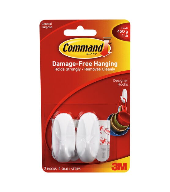 3M Command Hooks Small Clear 2 Hooks