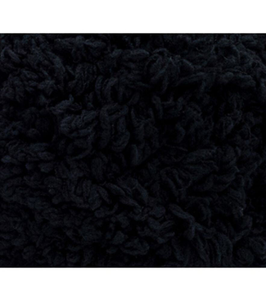  Lion Brand Fancy Fur Yarn-Stained Glass Black