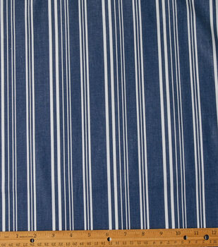Blue / Black Striped Cotton Fabric (FD036) – Darcy Clothing