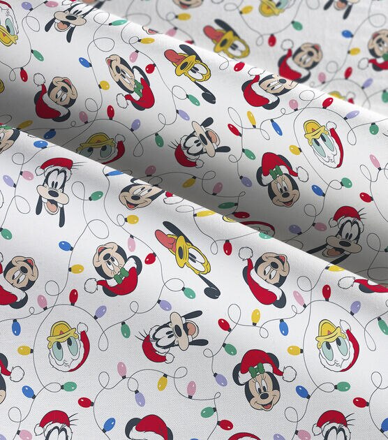 Disney Mickey Mouse & Friends Vintage Christmas Fabric by The Yard Micro-Knit 58 | Fabric Street