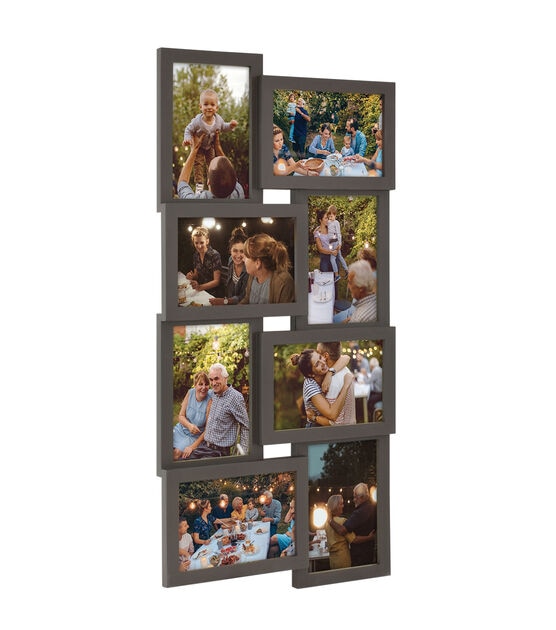 MCS Walnut 8 Photo Dimensional Collage Frame, , hi-res, image 3