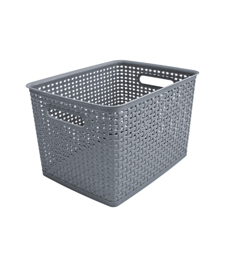 12.5 x 11 Plastic Weave Storage Bin by Hudson 43