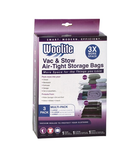 Woolite Vac & Stow Air-Tight Storage Bags & Reviews