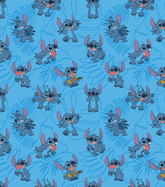 Stitch Tropical Outline Classic Disney Fleece Fabric, , hi-res, image 2