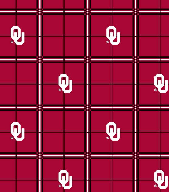 University of Oklahoma Sooners Flannel Fabric 42" Plaid
