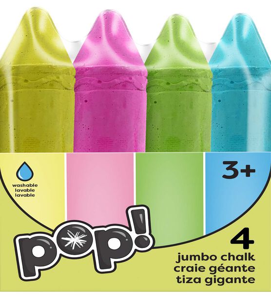 4ct Summer Jumbo Sidewalk Chalk by POP!