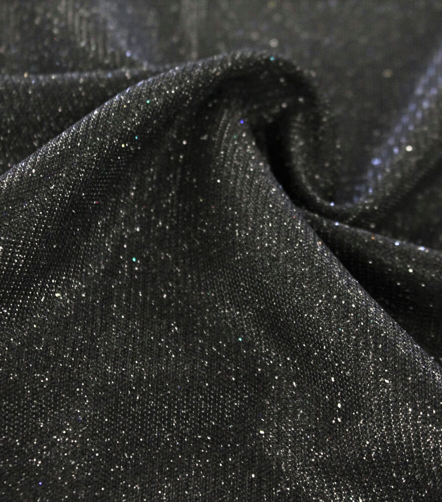 Super Shine Metallic Fabric by Casa Collection, Metallic Black, swatch