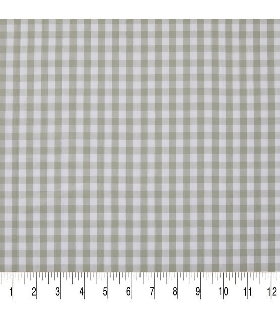 Sage Green Mini Gingham Shirting Fabric, , hi-res, image 3