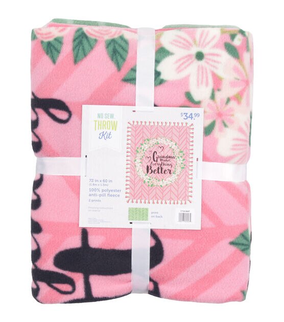  No Sew Fleece Throw Kit