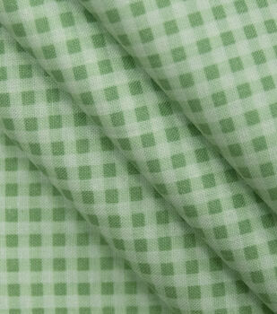 1/4 Mint Green Gingham Fabric