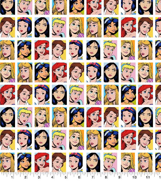 disney princess face characters together