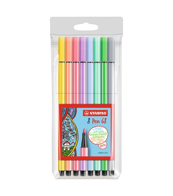 Stabilo 68 Pastel Writing Pens 8ct