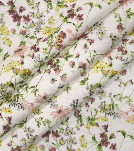 Vintage Floral Super Snuggle Flannel Fabric, , hi-res, image 2