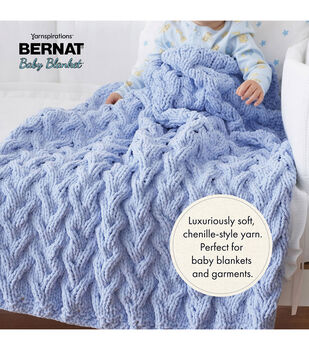 Bernat® Blanket™ #6 Super Bulky Polyester Yarn, Frosted Blue 10.5oz/300g,  220 Yards (4 Pack)