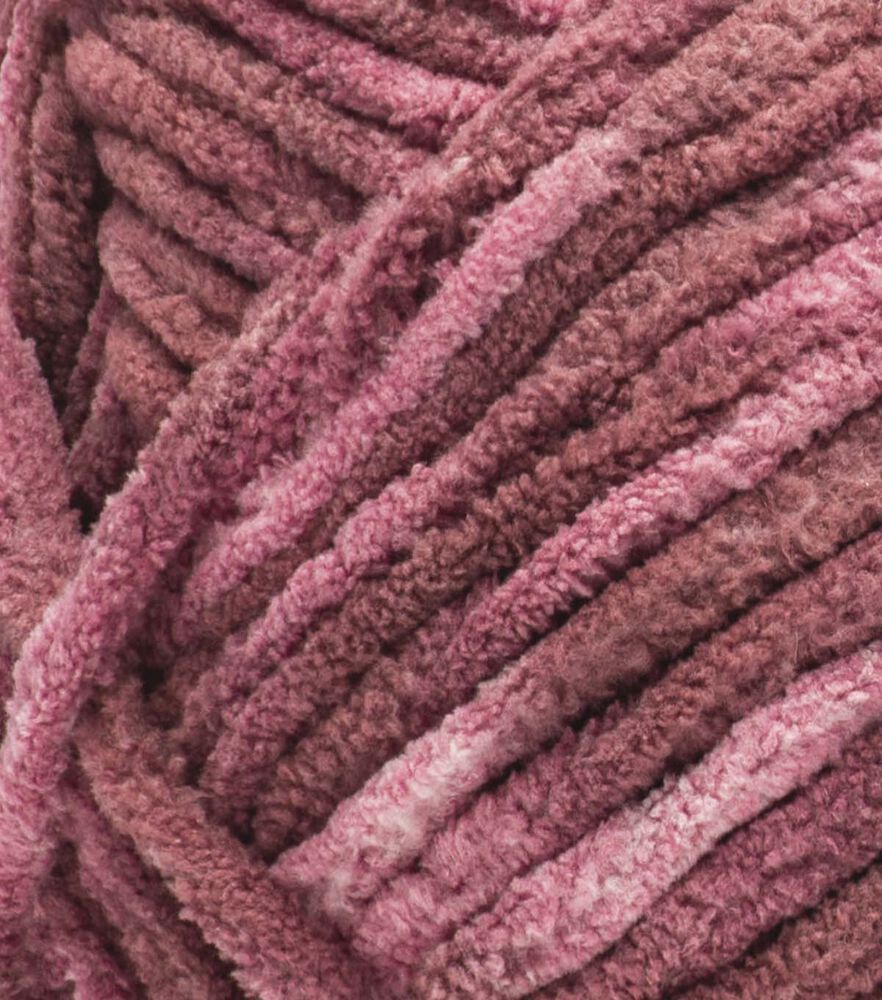 Bernat Blanket Mist - Ical 220yds Super Bulky Polyester Yarn, Berry, swatch, image 1