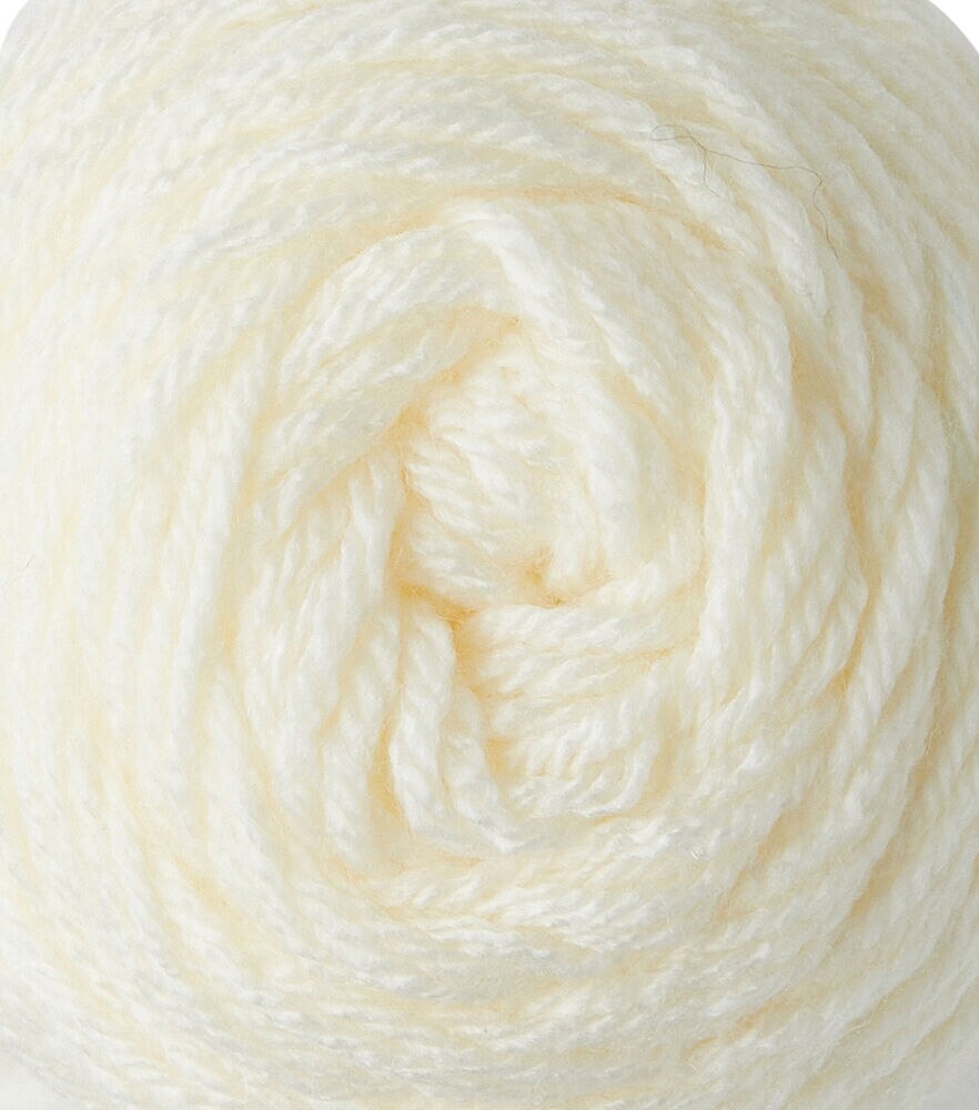 Value 380yd Worsted Acrylic Yarn by Big Twist, Ivory, swatch, image 2