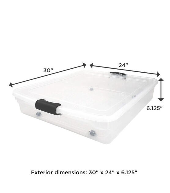 Style Selections Bella Storage Solution 18-Gallons (70-Quart) Clear Rolling  Underbed Tote with Latching Lid in the Plastic Storage Containers  department at