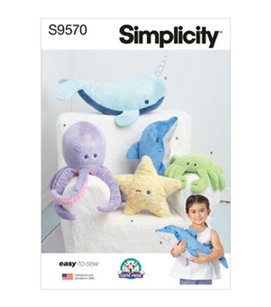  Simplicity 1603 Plush Stuffed Animal Toy Sewing Patterns, One  Size : Arts, Crafts & Sewing