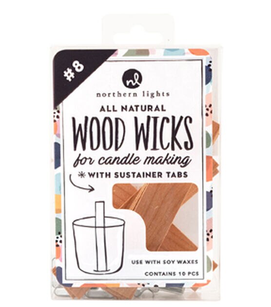 100 Pack Small Wood Candle Wicks for Making Candles, Natural Wooden Thick  Candle Wick Candle Labels with Iron Stand for DIY Candle Making Craft, 5.1  x