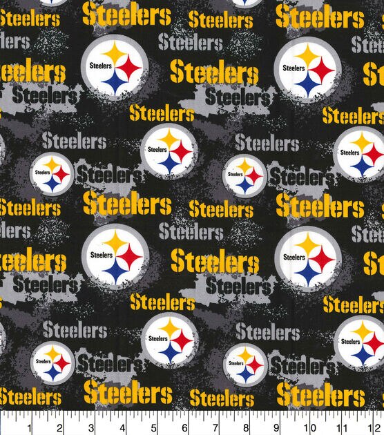 Fabric Traditions Pittsburgh Steelers Cotton Fabric Distressed