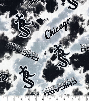 MLB Chicago White Sox Block Black/White/Gray Cotton Fabric 33"