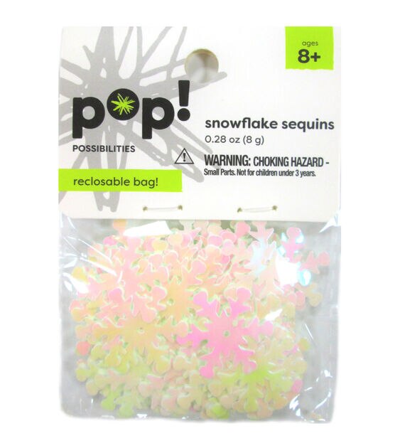 23mm Iridescent Snowflake Sequins by POP!