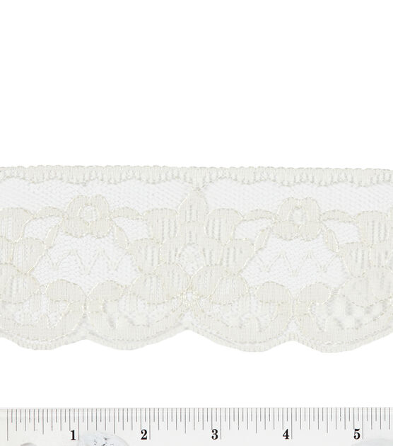 Simplicity Flat Lace Trim White