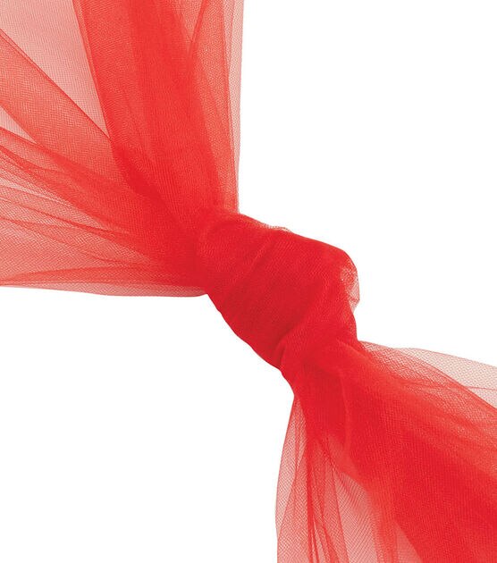 Nylon Tulle Sheer Fabric Red 54 inch wide DD302