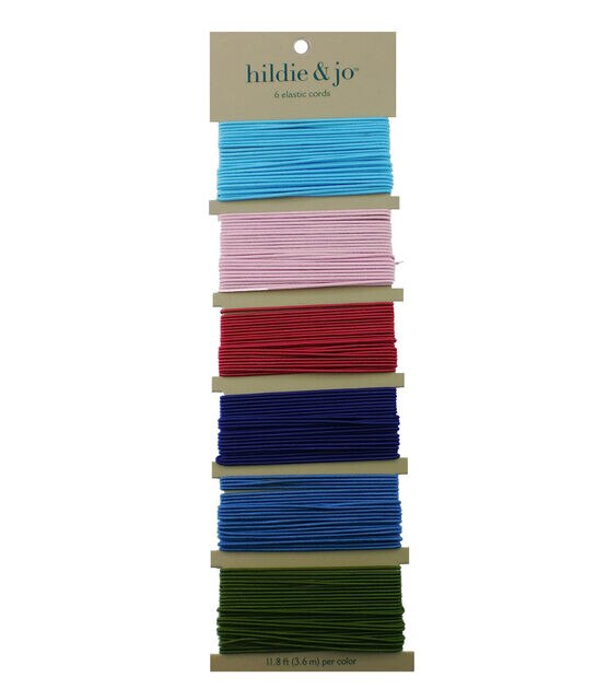 24yds Multicolor Thick Elastic Cords 6ct by hildie & jo