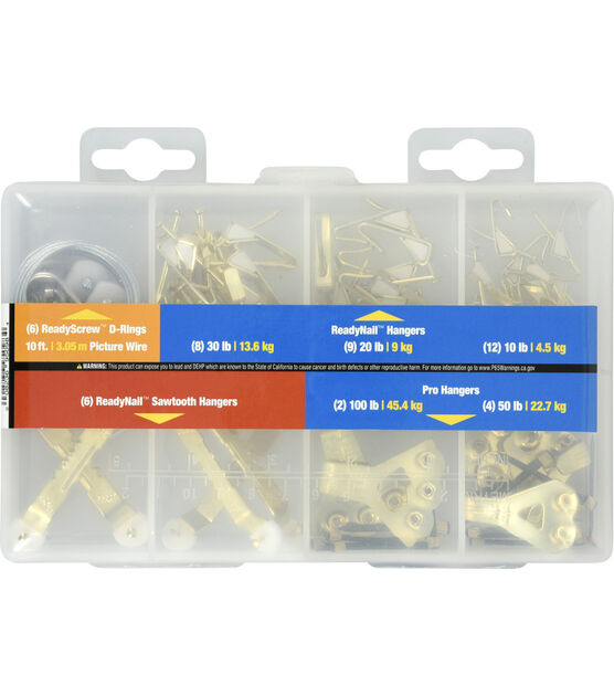 Ook 48pc ReadyNail Medium Picturing Hanging Kit in Plastic Case, , hi-res, image 9