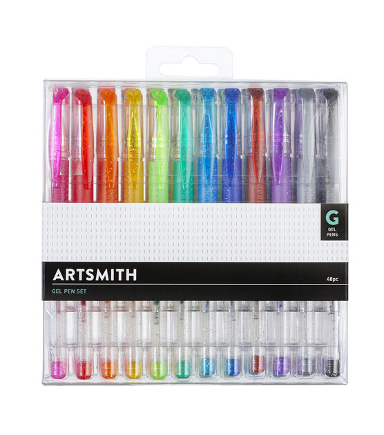  Gel Pens 2 Sets with 72 Colors, 48 Glitter Gel Pens