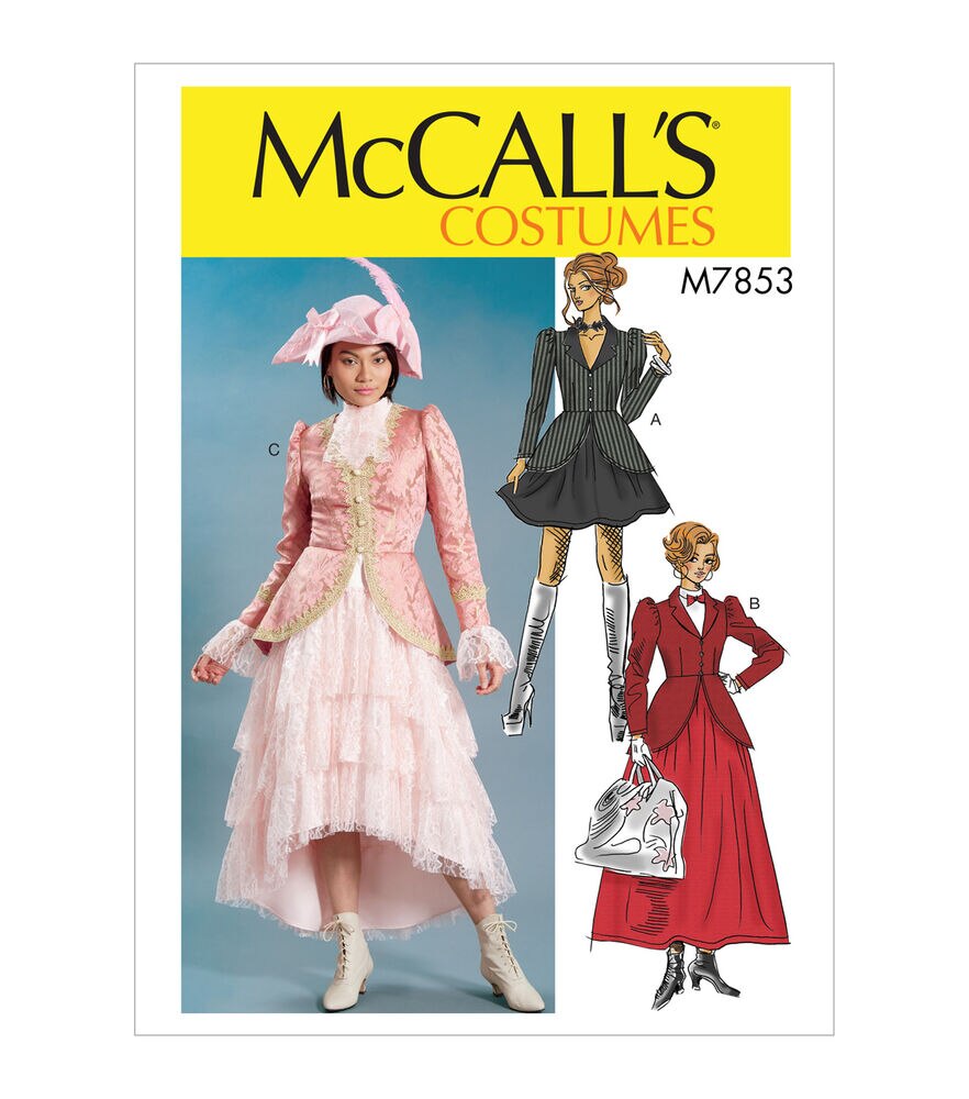 McCall's M7853 Misses Costume Pattern Size 6-22, A5 (6-8-10-12-14), swatch