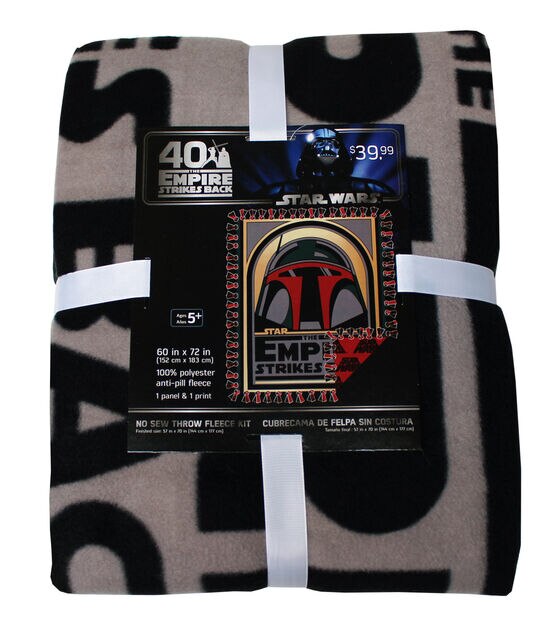 Star Wars Boba Fett No Sew Fleece Throw 72"