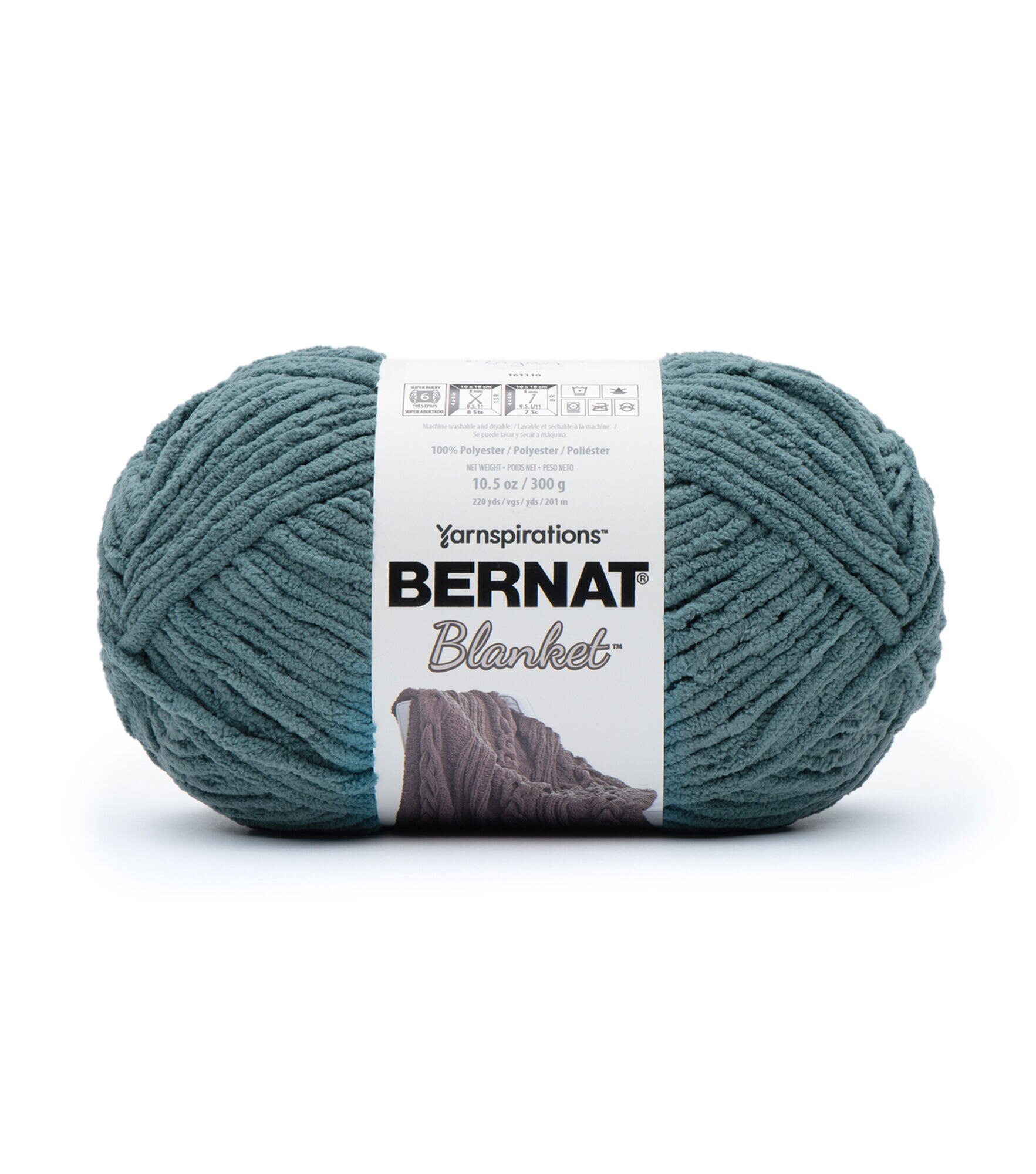 Bernat Blanket Yarn: INKWELL (black, white, & gray twist