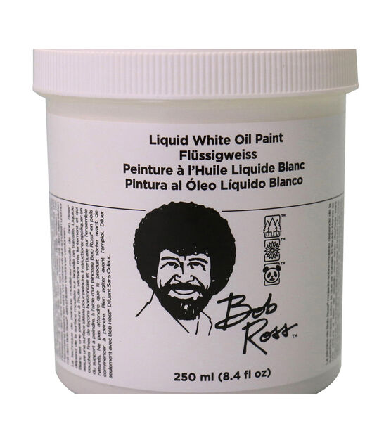 Liquid White Oil Paint - Bob Ross 500ml - Artworx Art Supplies