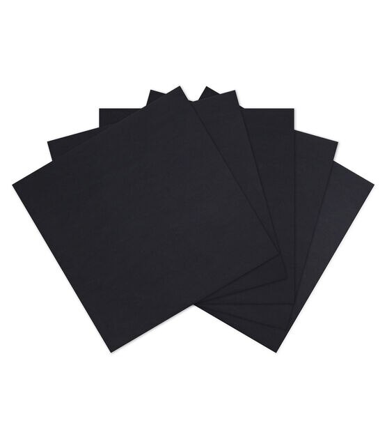 Paper Accents Cdstk Smooth 12x12 80lb Black