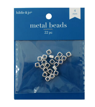 4mm Smooth Hex Spacer Bead (3 Metal Options) - 20 pcs.