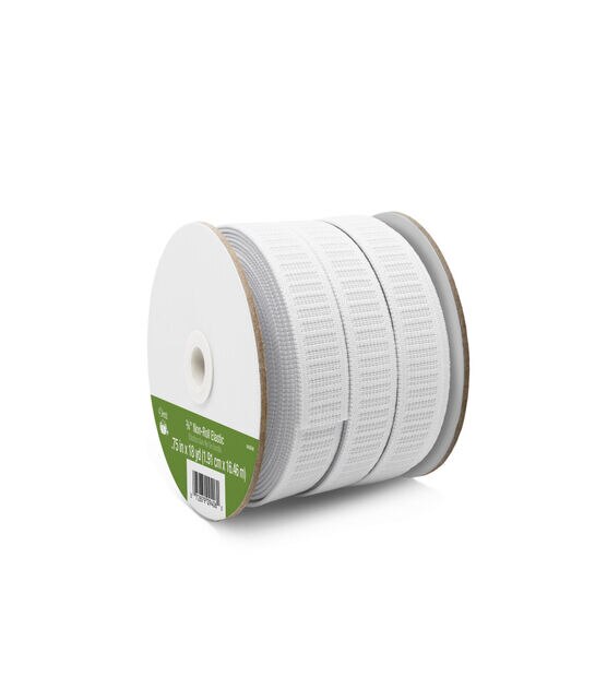 Dritz 3/4 Non-Roll Elastic, White, Sold by the Yard